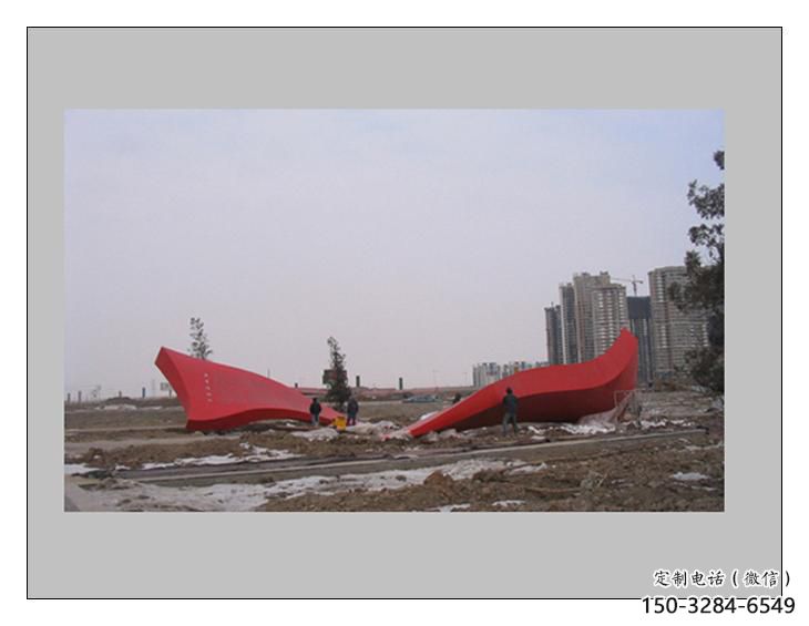 酒店紅旗雕塑，戶外革命雕塑，革命擺件