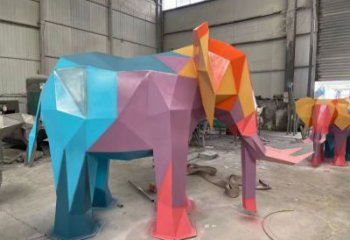 園林大象雕塑標(biāo)準(zhǔn)，彩鋼制作，景觀烤漆大象雕塑優(yōu)價(jià)
