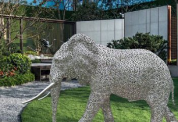 公園大象雕塑供求，景觀雕塑，鏤空藝術大象雕塑優選