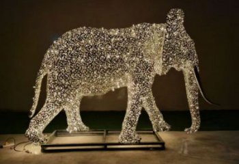 戶外大象雕塑通用，多彩藝術(shù)，鏤空大象雕塑供應(yīng)