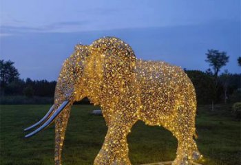 商場大象雕塑常用，公園小品，房地產鏤空大象雕塑生產商