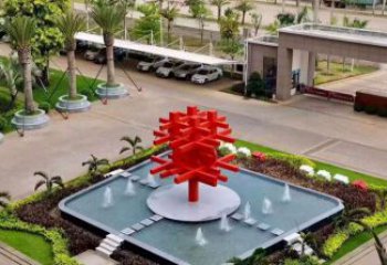 燈光中國結雕塑