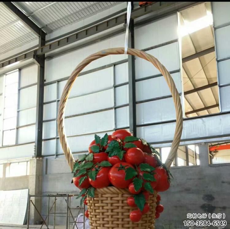 果籃雕塑定價，街頭雕塑，烤漆草莓果籃雕塑定價