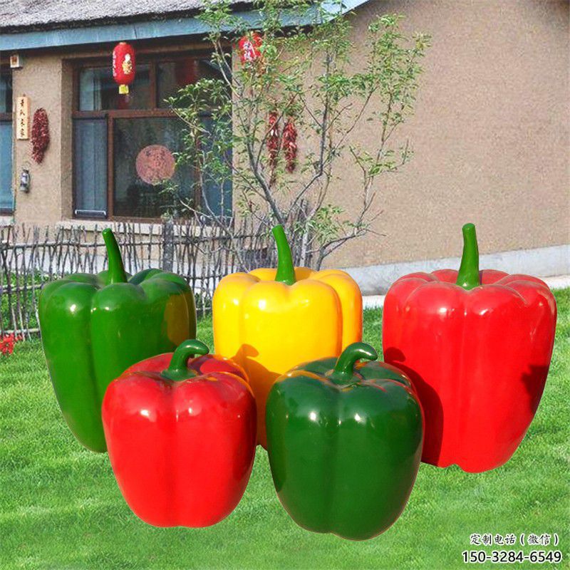 果籃雕塑制造商，校園雕塑，辣椒果籃雕塑供給