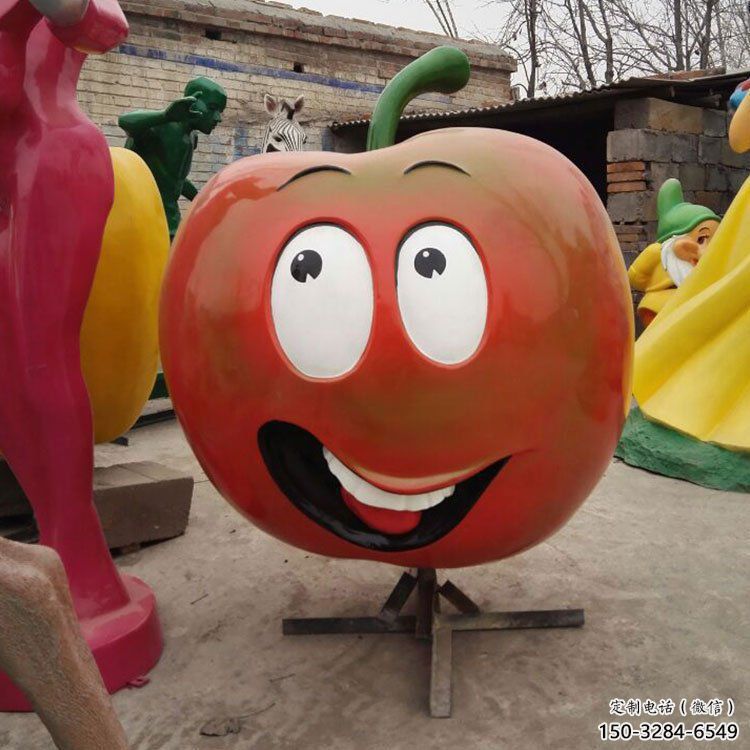 公園果籃雕塑定做，小區(qū)擺件，南瓜果籃雕塑制作