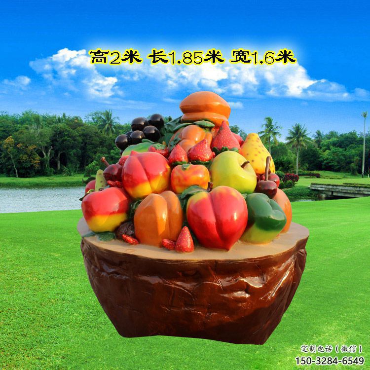 雕塑果籃精選，中式工藝，蘋果果籃雕塑供給