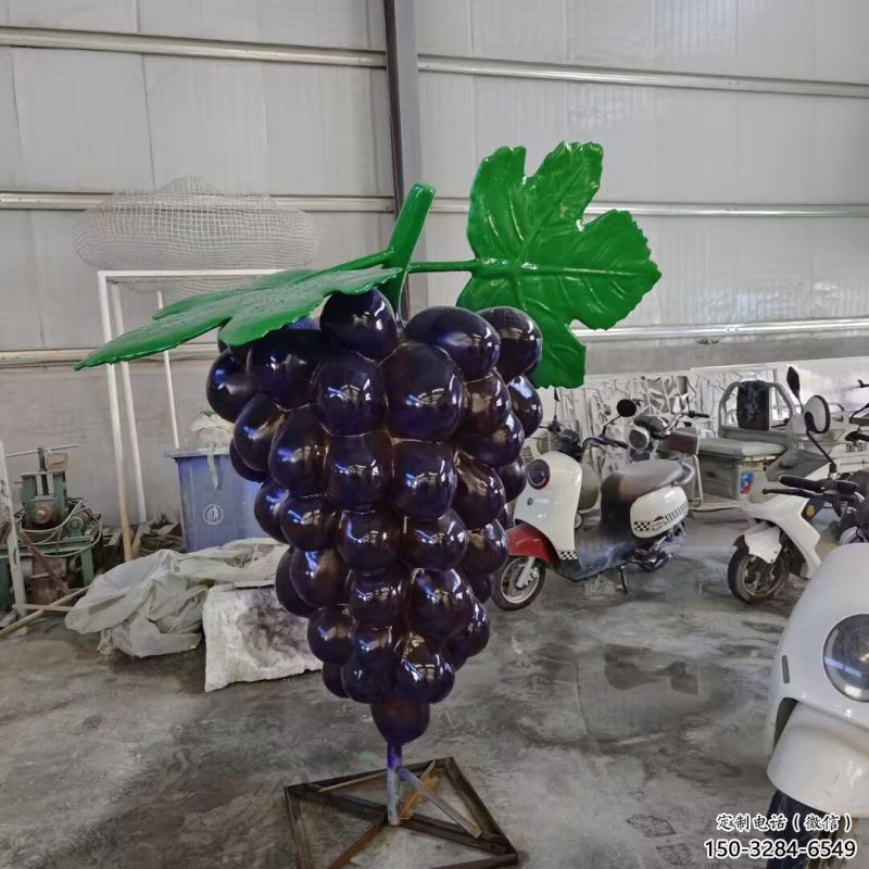 標(biāo)志果籃雕塑預(yù)定，小區(qū)擺件，葡萄果籃雕塑精品