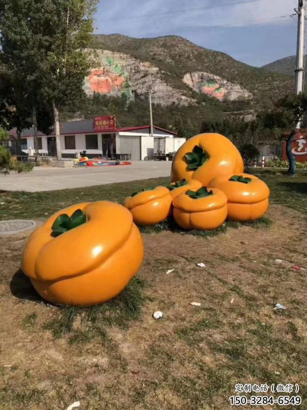 地產果籃雕塑供求，景區案例，景觀柿子果籃雕塑精選