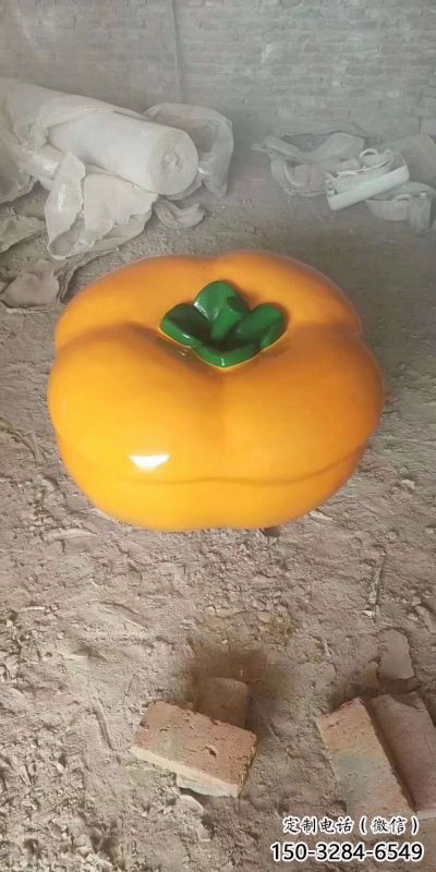 商場果籃雕塑批發(fā)，動態(tài)雕塑，柿子果籃雕塑標(biāo)準(zhǔn)