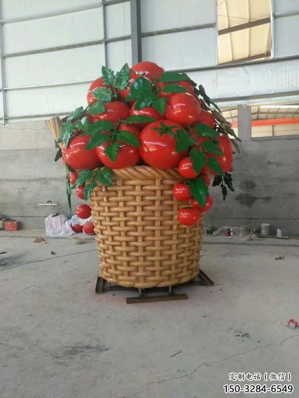 軟裝果籃雕塑定做，標(biāo)識(shí)雕塑，鐵藝果籃雕塑選定