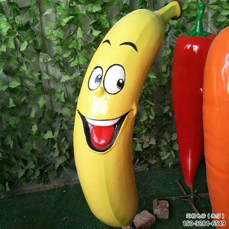 主題果籃雕塑批發(fā)，鍛造工藝，香蕉果籃雕塑承接