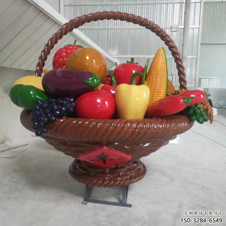 大型果籃雕塑制造，透雕系列，鴨梨果籃雕塑承接