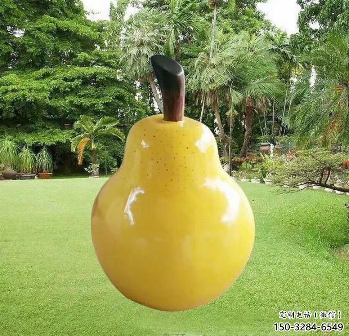 果籃雕塑觀賞型，景區(qū)雕塑，鴨梨果籃雕塑指用