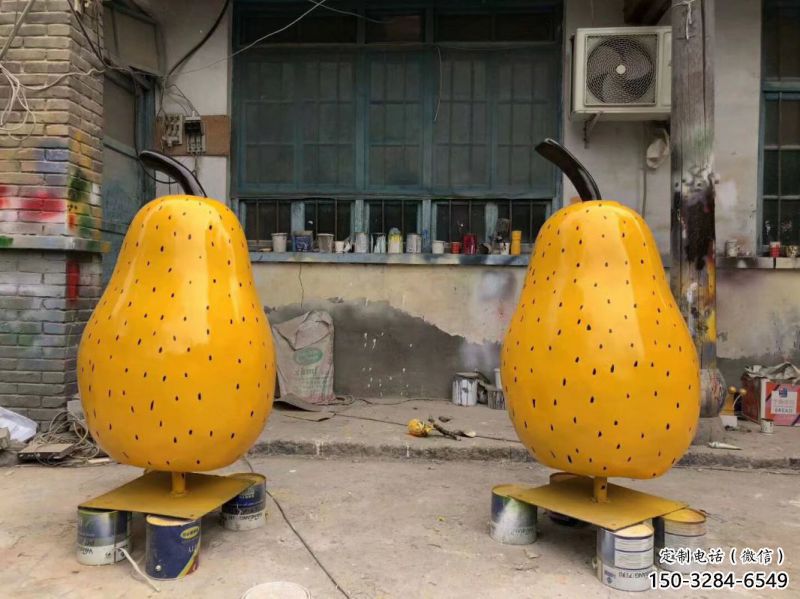 展示果籃雕塑精選，市標雕塑，鴨梨果籃雕塑