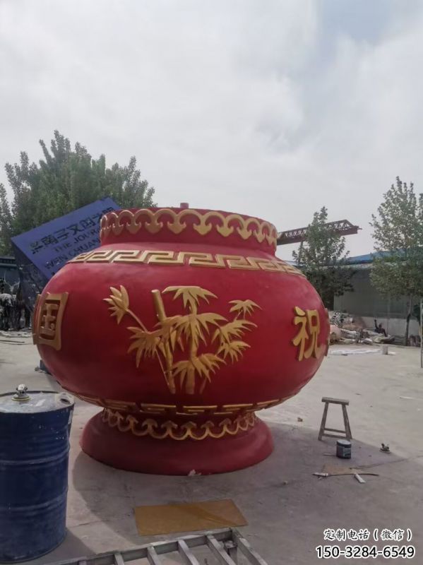 花籃雕塑標志供需，透雕系列，玻璃鋼花籃雕塑制造商