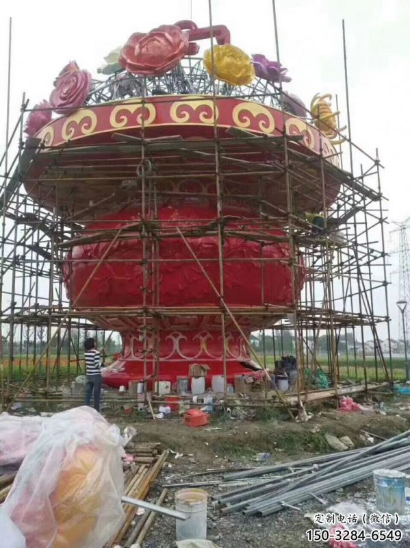 花籃雕塑指用，景觀雕塑，園林藝術(shù)不銹鋼花籃雕塑點(diǎn)擊