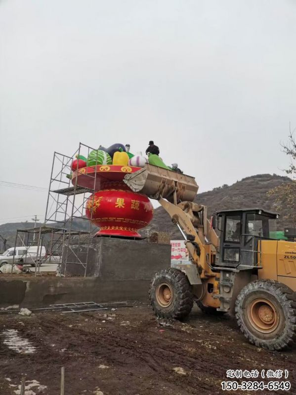 現(xiàn)代藝術(shù)花籃雕塑展品，室外軟裝，展示公園花籃雕塑定做
