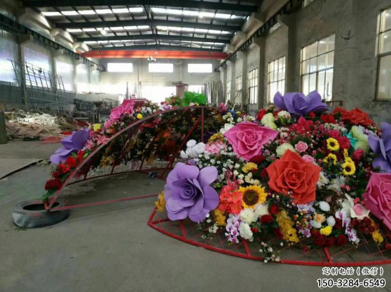 裝飾花籃雕塑通用，戶外雕塑，戶外花朵花籃雕塑擺放供應