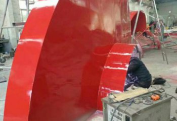 藝術(shù)花籃雕塑承接，景區(qū)案例，公園景觀不銹鋼花籃雕塑定制