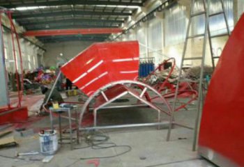 地產花籃雕塑供應，地標擺件，花卉花籃雕塑創意制造