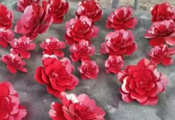 景觀小品花籃雕塑供求，白鋼構(gòu)件，彩色玫瑰花花籃雕塑觀賞型