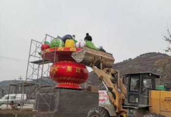 花籃雕塑優選，拉絲工藝，旅游區花籃雕塑承接