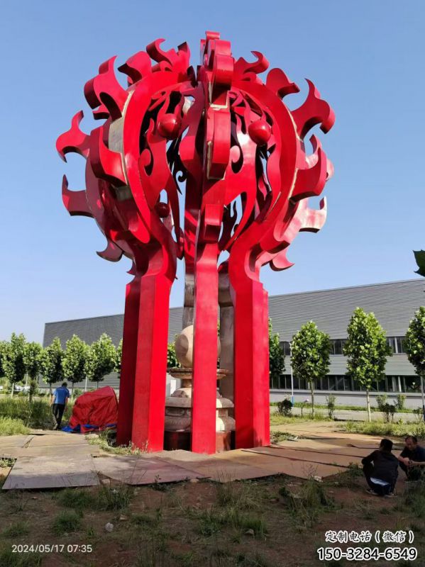 火球雕塑，精神堡壘火球雕塑落地展示