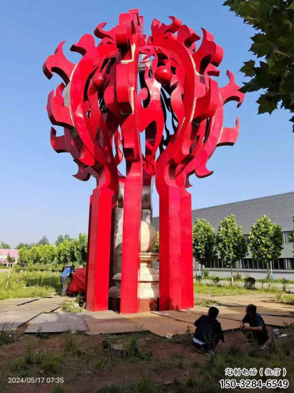 火球雕塑，精神堡壘火球雕塑落地展示