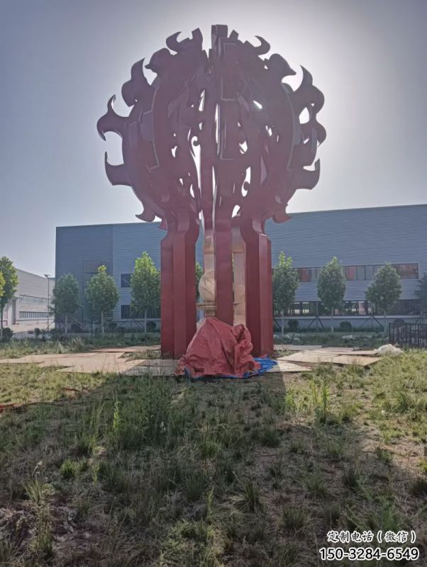 火球雕塑，精神堡壘火球雕塑落地展示