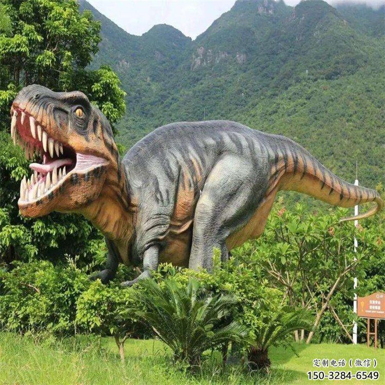 花園恐龍雕塑批發(fā)，標(biāo)識雕塑，展示玻璃鋼恐龍雕塑
