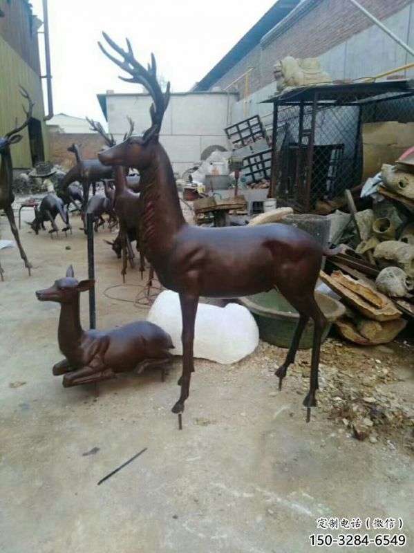 小鹿雕塑生產商，街頭藝術，藝術仿銅小鹿雕塑精選