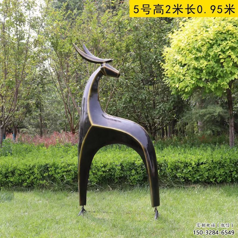 商場小鹿雕塑供求，村標(biāo)概念，抽象小鹿雕塑制作