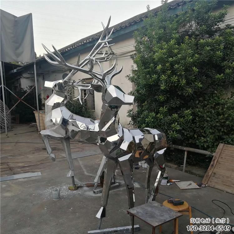 室外小鹿雕塑展品，公園小品，切面小鹿雕塑供需