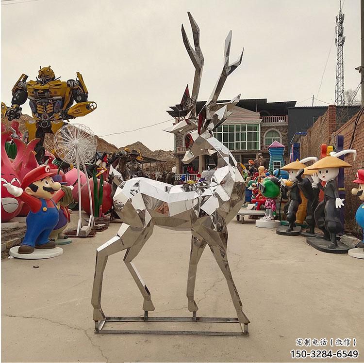 小鹿雕塑供求，動物雕塑，切面藝術(shù)小鹿雕塑優(yōu)選