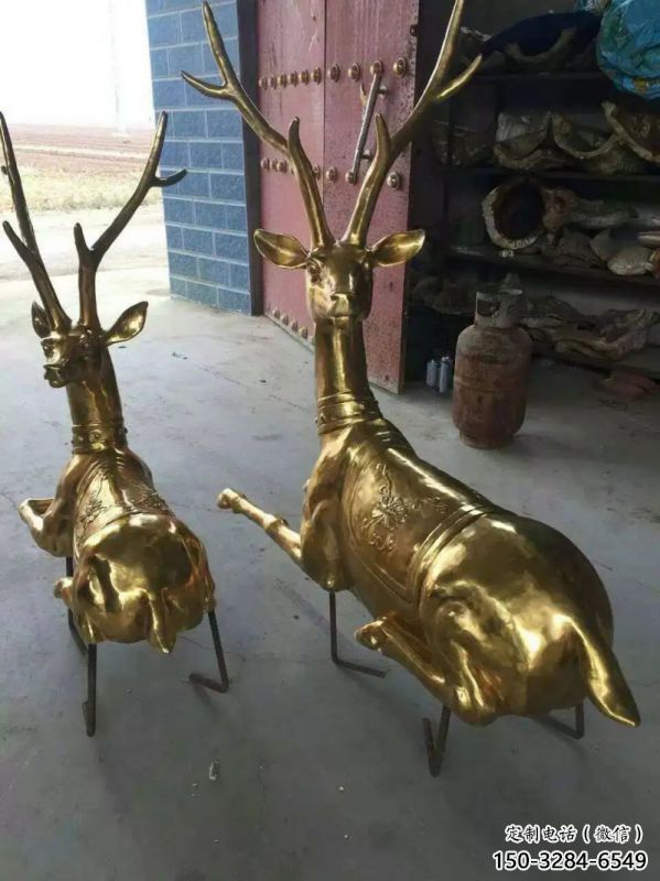 房地產(chǎn)馴鹿雕塑，仿古動(dòng)漫雕塑，噴砂制造