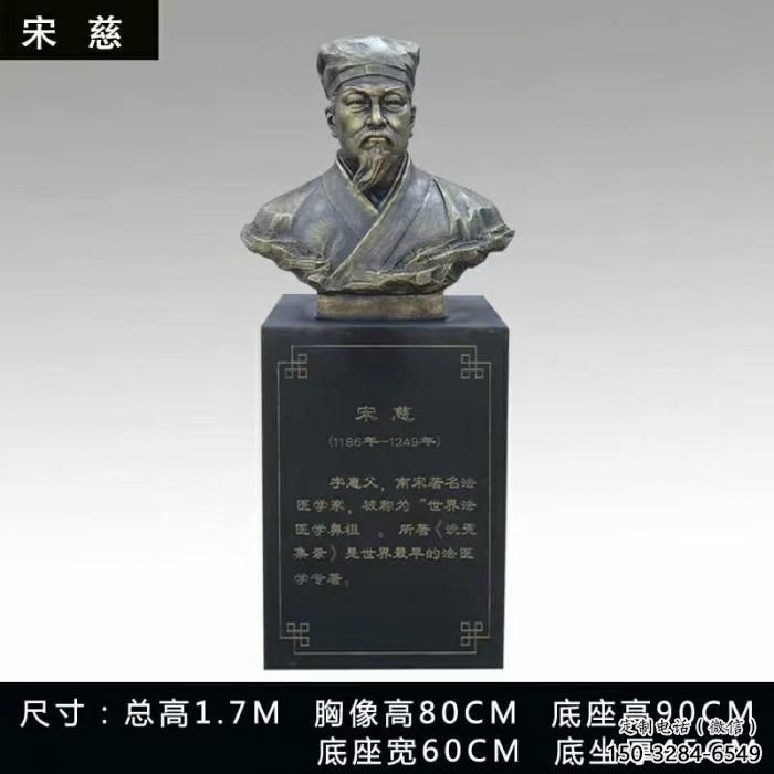 宋慈人頭像雕塑