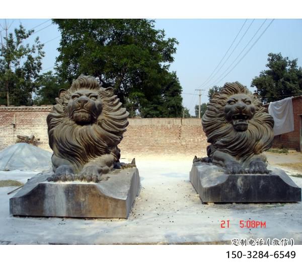 戶(hù)外獅子雕塑優(yōu)價(jià)，景觀概念，趴獅雕塑制作精品