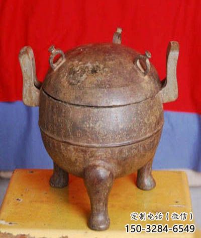 帶蓋宣德爐雕塑