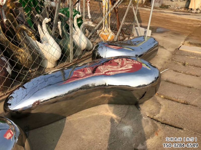 房地產(chǎn)坐凳雕塑，仿古景觀雕塑，鏡面制造