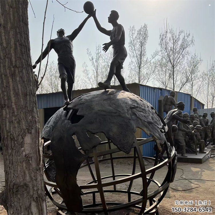 地球儀雕塑精選，景區雕塑，景觀地球儀人物雕塑提供