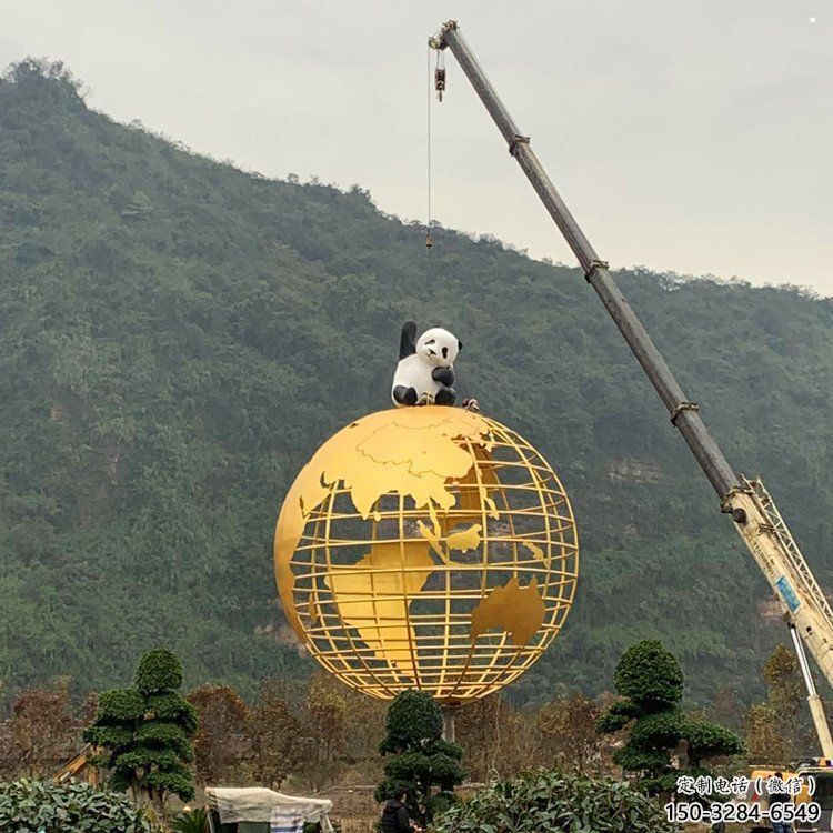 地球儀雕塑優選，室外雕塑，景觀烤漆地球儀雕塑制作