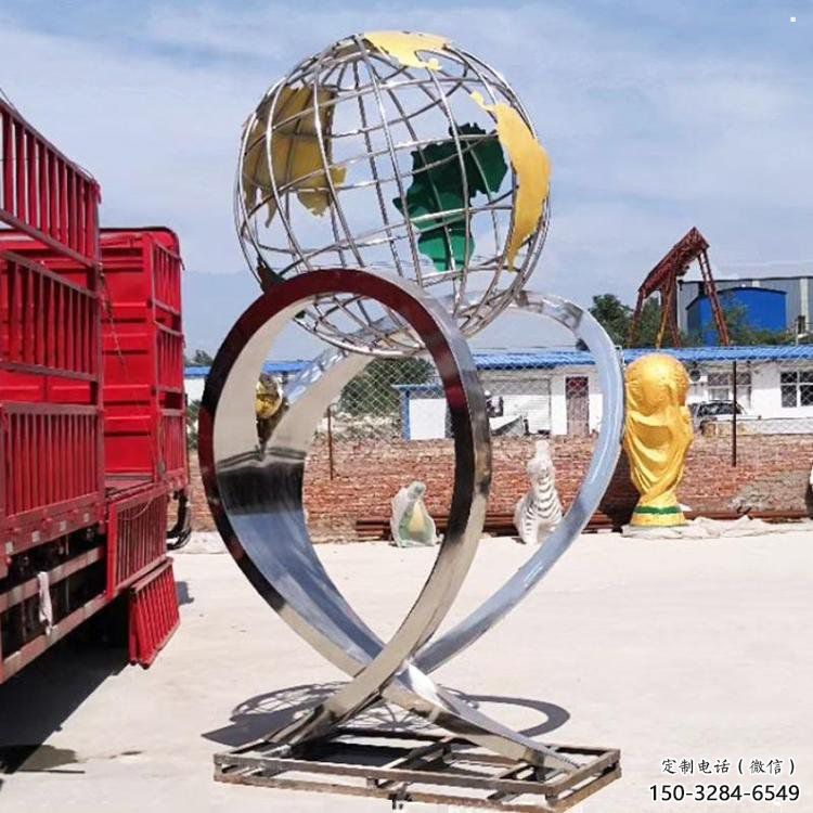 地球儀雕塑供給，戶外雕塑，景觀現(xiàn)代地球儀雕塑選用