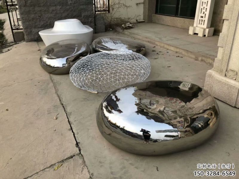 校園坐凳雕塑，拉絲景觀雕塑，抽象主題