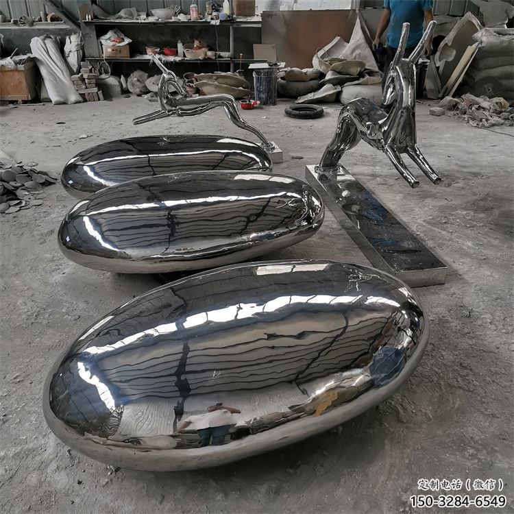 小區景觀石雕塑，拉絲景觀雕塑，抽象效果