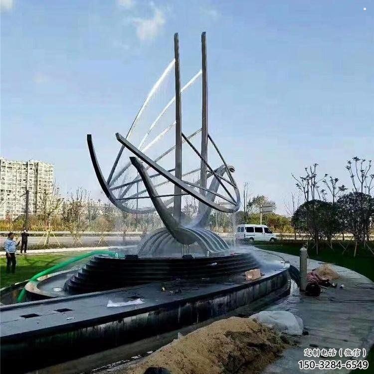 龍舟雕塑供應，街景小品，鍛鋼不銹鋼龍舟雕塑優價