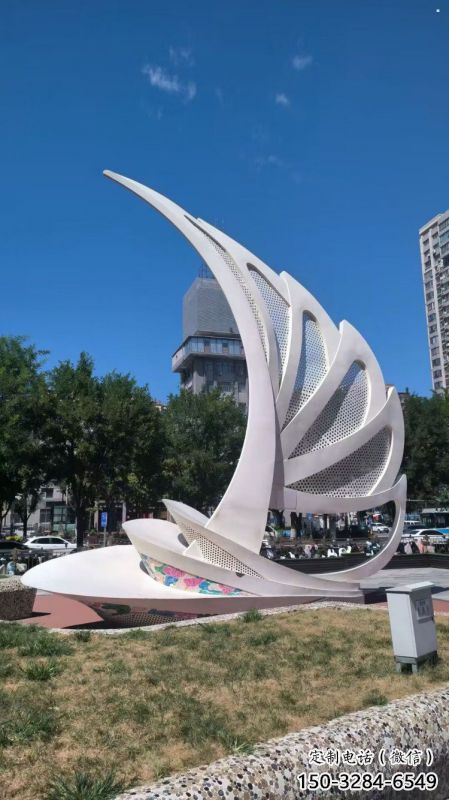 揚帆遠航雕塑精選，市標雕塑，不銹鋼揚帆遠航雕塑觀賞型