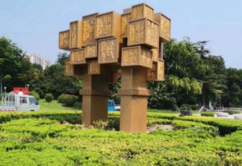 城市廣場(chǎng)地標(biāo)鼎雕塑，創(chuàng)意結(jié)構(gòu)設(shè)計(jì)