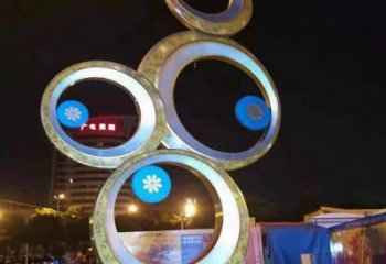 宣傳主題雕塑生產，藝術形象標識，地標美陳雕塑