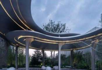 不銹鋼創意長廊廊架雕塑