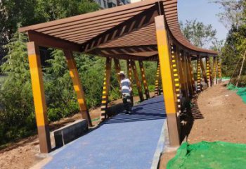 長廊類不銹鋼結構廊架雕塑